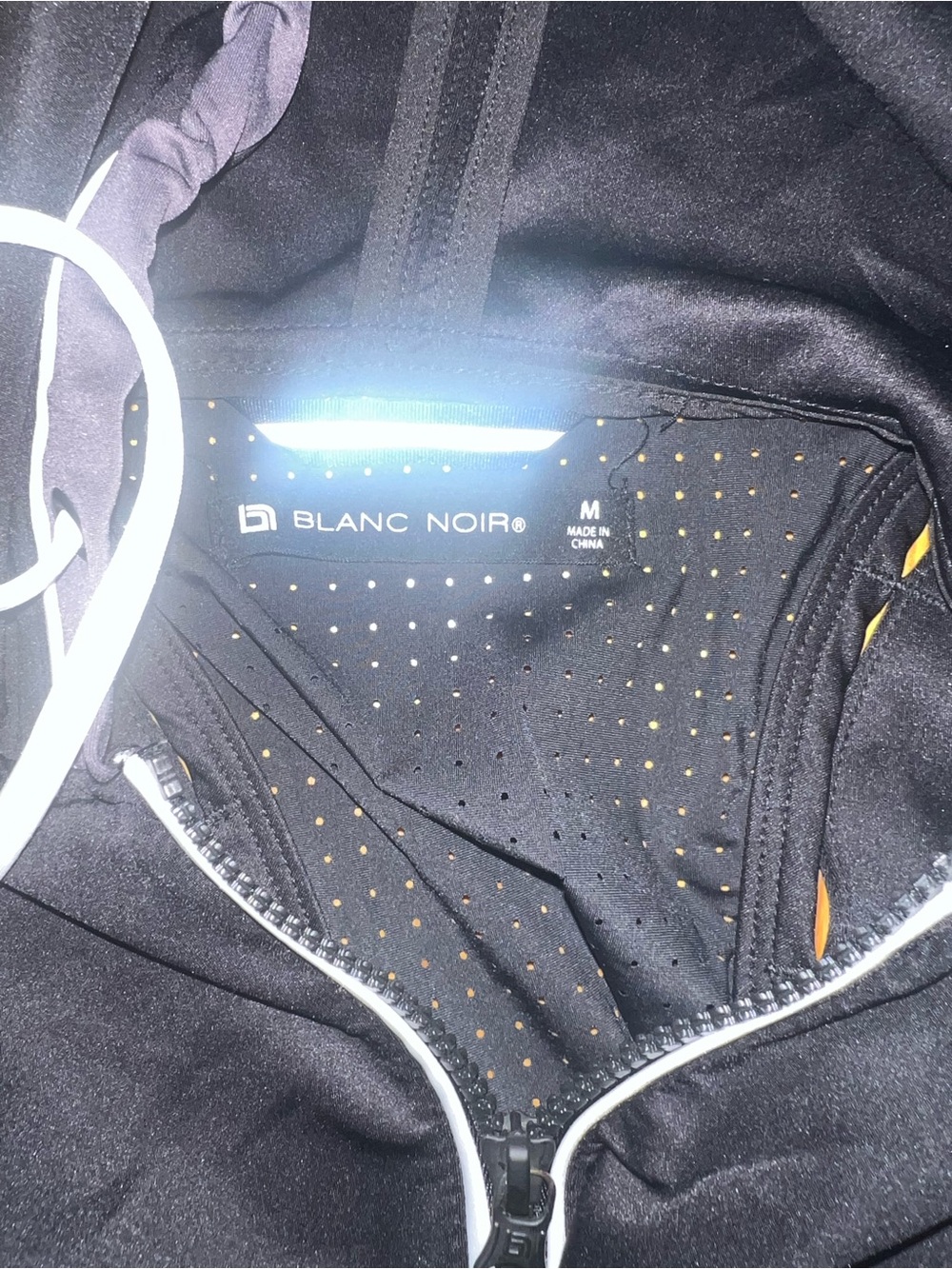 blanc noir Black Jacket with White Trim and Gold Accents - Picture 5 of 5